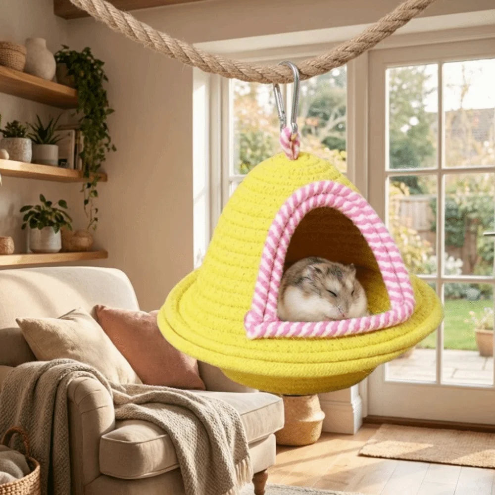 Warm Sleep Bird Cage Nest Handmade Weave Windproof Bird Hanging