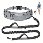 Hands-Free Dog Leash with Running Waist Bag, Retractable Bungee