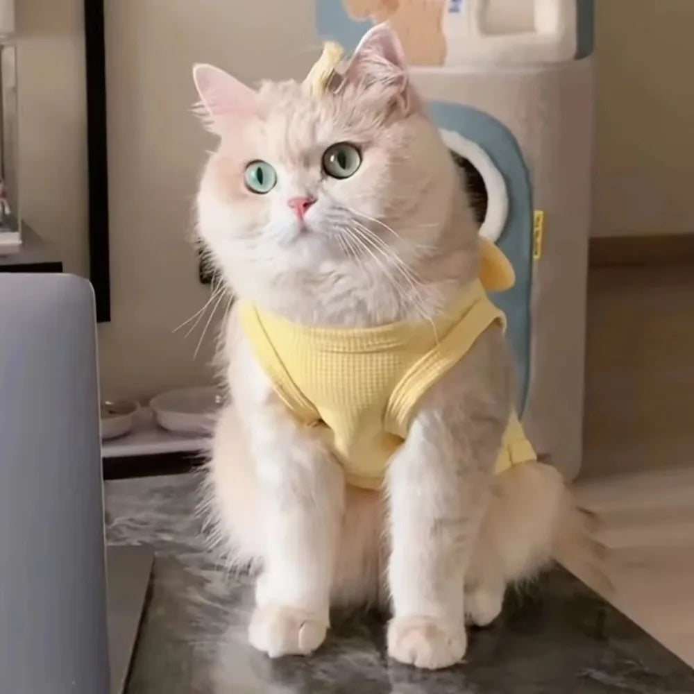New Soft Cat Vest Cotton Elastic Dog Outfits Breathable Pet Cloths