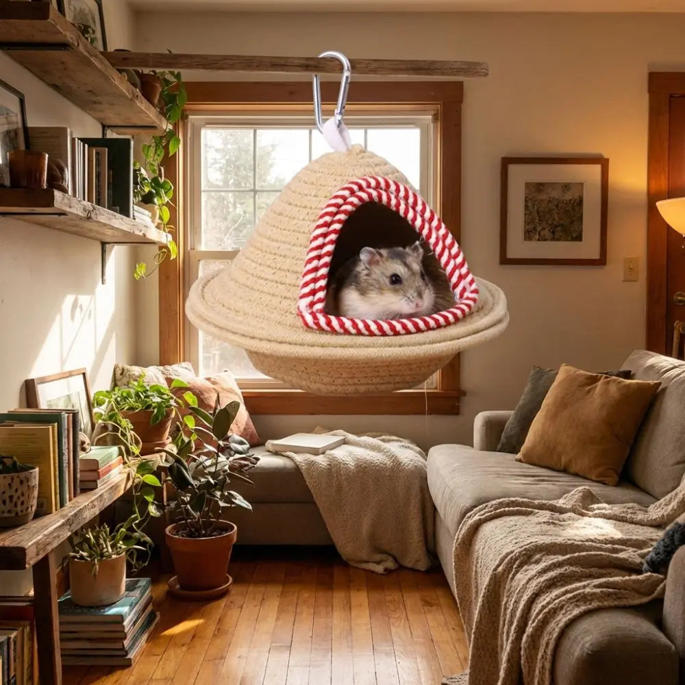 Warm Sleep Bird Cage Nest Handmade Weave Windproof Bird Hanging