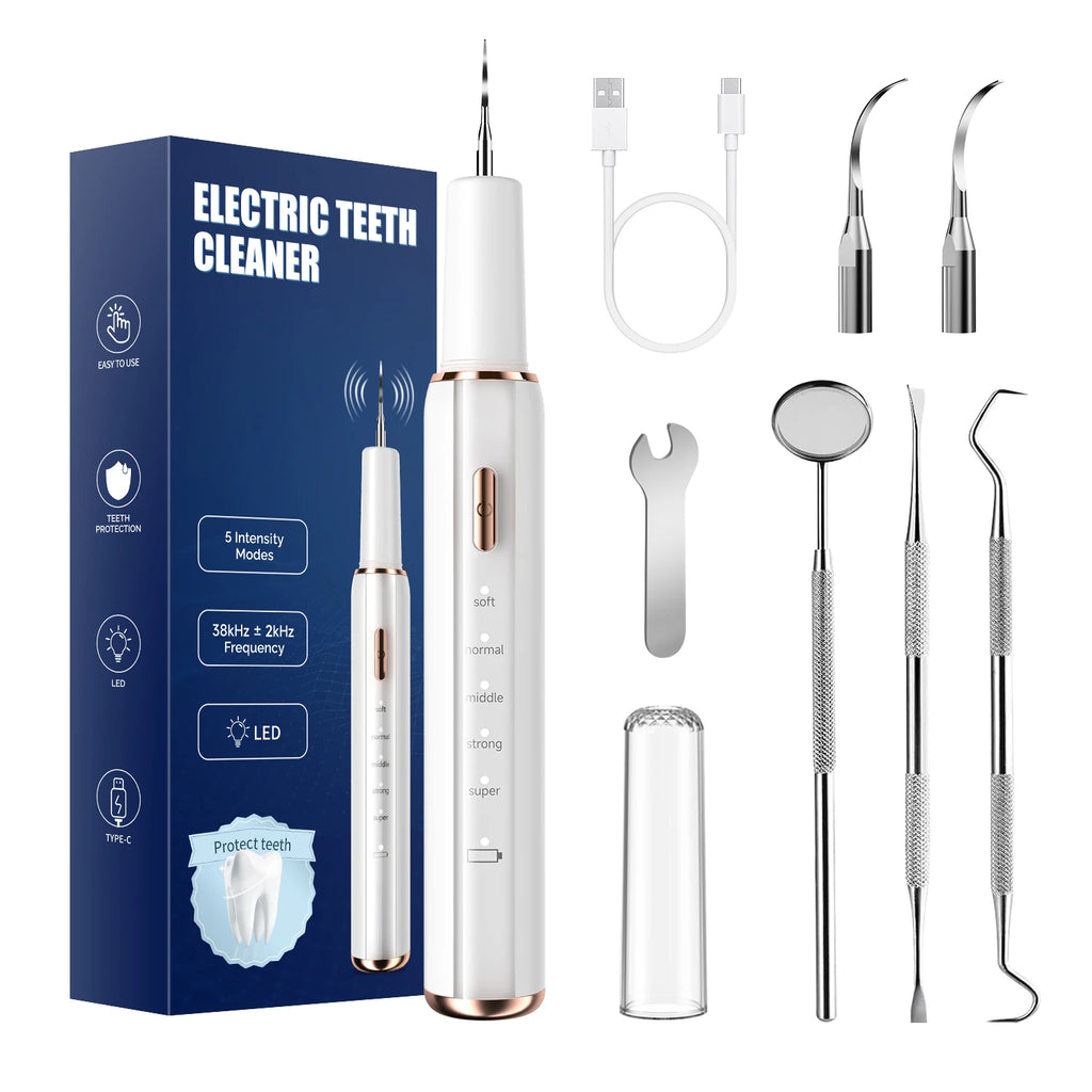 Pet Electric Teeth Cleaner Dog Cat Ultrasonic Dental Scaler Plaque Calculus Tartar Stains Remover Tooth Whitening Oral Cleaning
