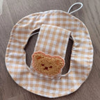 Breathable Pet Bucket Hat Adjustable Plaid Print Dog Sunshade Hat