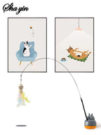 Pet Small Cat Fishing and Cat Teasing Stick 360 Degree Rotation