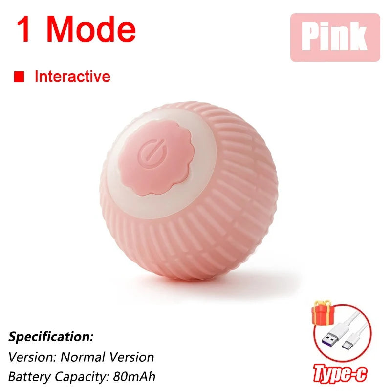 New Cat Interactive Ball Toy Automatic Rolling Ball Faux Tail
