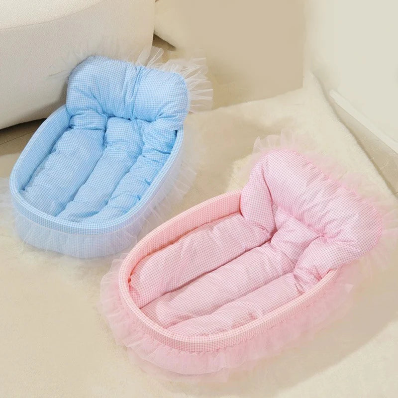Cat Nest Macaroon Colour Small Dog Kennel Removable Washable Four