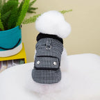 Warm Fashion Ins Winter Pet Dog Clothing Houndstooth Dog Coat