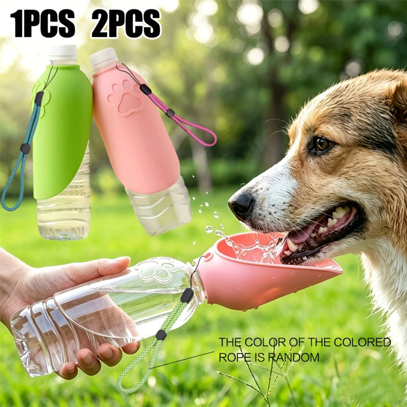 Silicone Pet Water Bottle Portable Dog Outdoor Water Dispenser