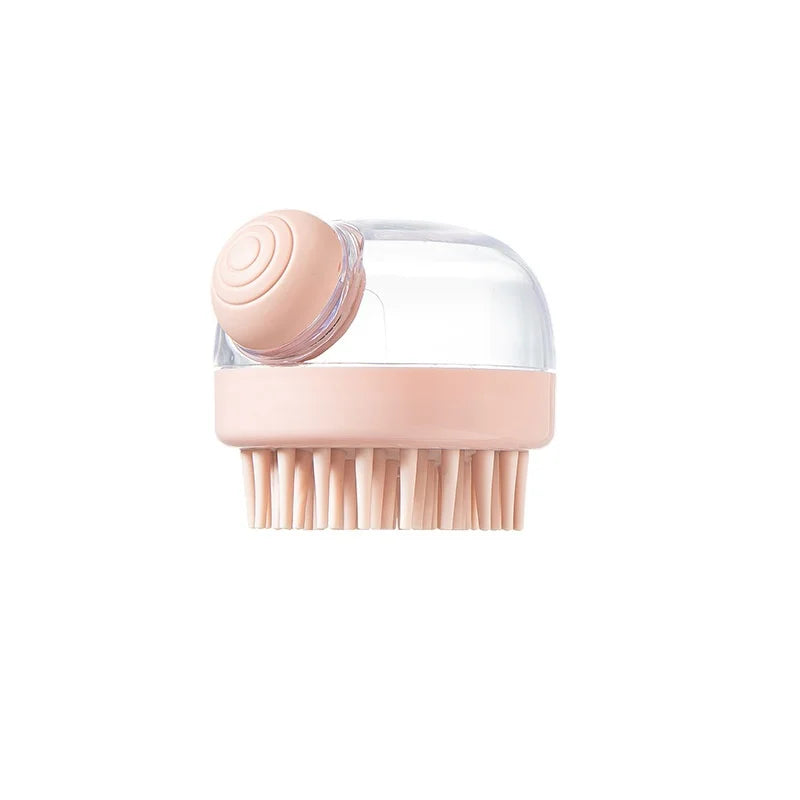 Soft Silicone Pet Bath Brush with Shampoo Dispenser Gentle Massage