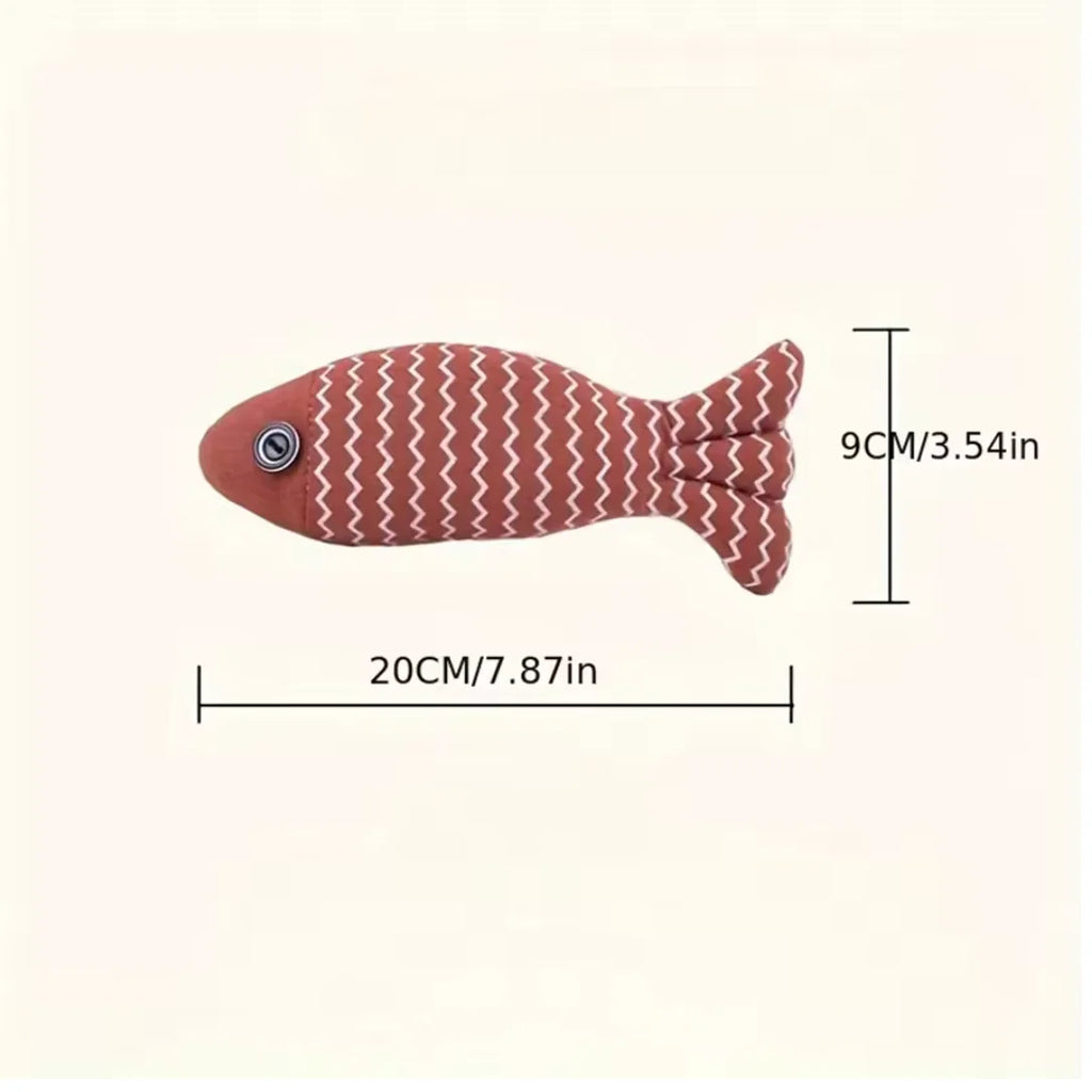 Pet Toys Cat Chew Toys Linen Fish Pillow Chew Training Toy