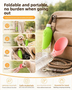 Portable Pet Outdoor Drinking Water Cup Dog Silicone Foldable Leaf