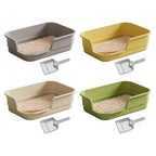 Semi Enclosed Cat Litter Box Anti Splashing Cat Toilet Sand Box