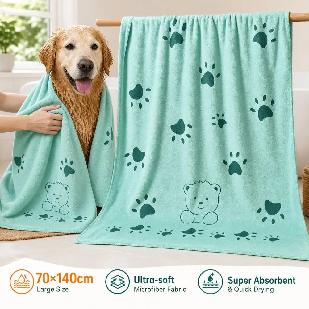 Quick-Drying Microfiber Dog Towel ABSorbent Pet Bath Product