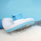 Cat & Dog Dehairing Brush with One-Touch Mechanism - Heavy-Duty