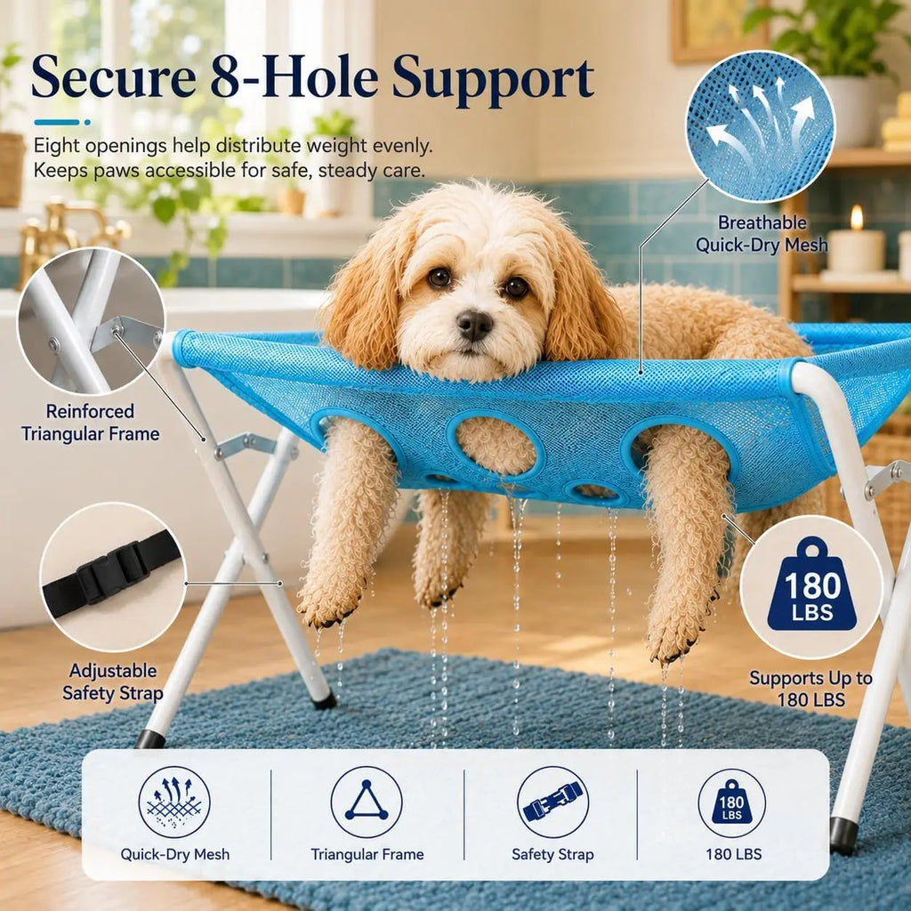 Pet Dog Bath Hammock Foldable Pet Cat Shower Grooming Table Hammoc