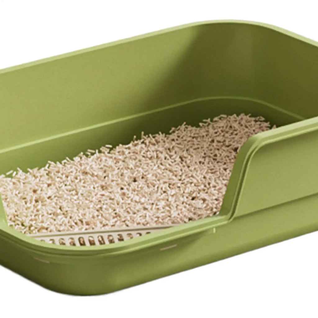 Semi Enclosed Cat Litter Box Anti Splashing Cat Toilet Sand Box