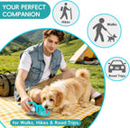 Portable Dog Water Bottle, Plastic/Stainless Steel Pet Water