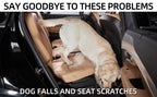 Waterproof Dog Car Seat Cover, Back Seat Extender Pet Hammock Bed