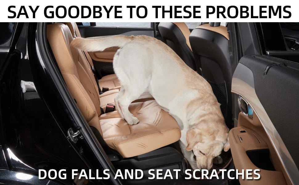 Waterproof Dog Car Seat Cover, Back Seat Extender Pet Hammock Bed