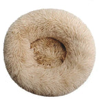 Round Pet Bed for Large Dog Bed Donut Long Plush Cat Bed for