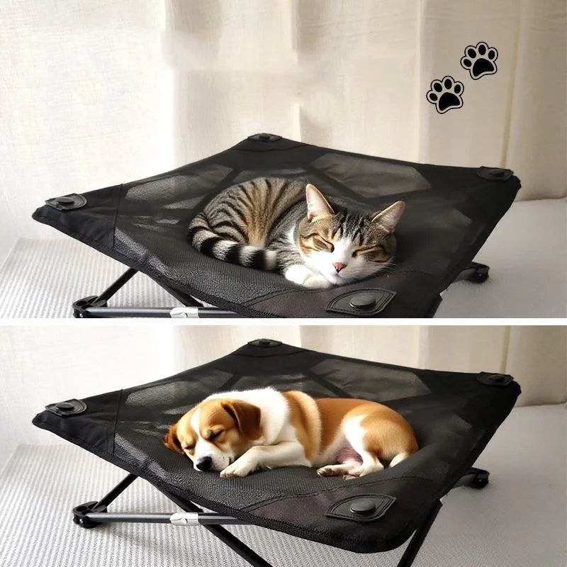 Outdoor Folding Pet Bed Raised Dog Bed for Cats and Dogs Portable