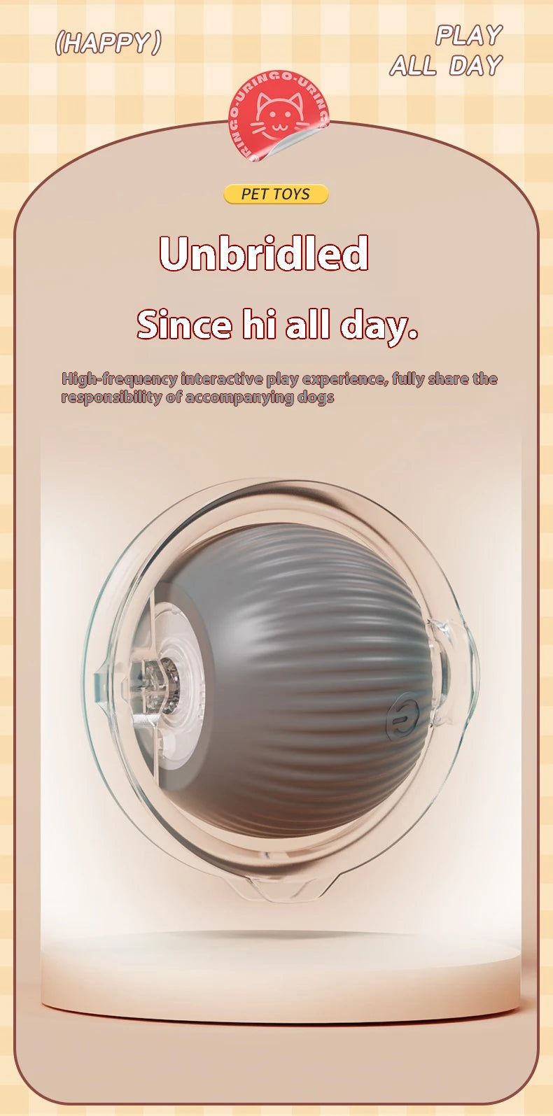 Cat Toys Intelligent Automatic Teasing Ball Silent Irregular