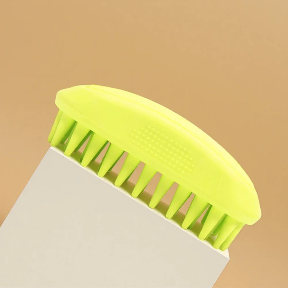 Soft Silicone Pet Bath Brush: Flexible Massage & Deshedding Tool