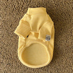 Pet Bottoming Shirt Teddy Beige Striped Vest Bichon Frise Winter