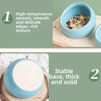 Ceramic Hamster Food Bowl Non-Slip Slanted-Edged Pet Feeding Bowl