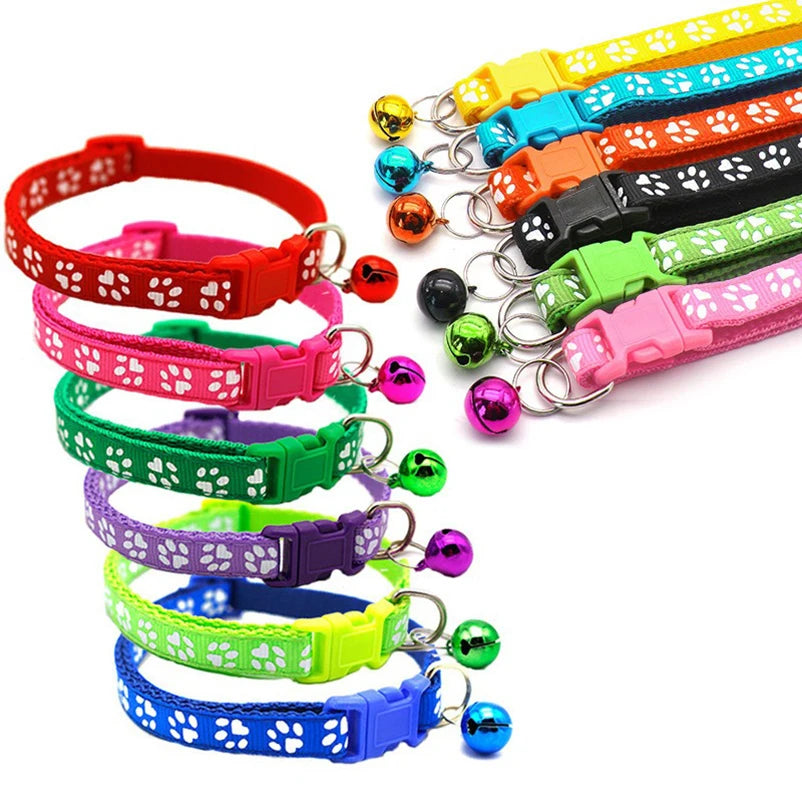 New Hot Pet for Cat Bell Collar Dog Print Cat Collar Multi-Color