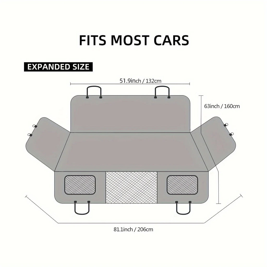 Hammock-Style Portable Back Seat Cover: Waterproof & Scratch-Proof