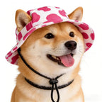 Pet Bucket Hat Summer Sun Cap Adjustable for Small Medium Dogs
