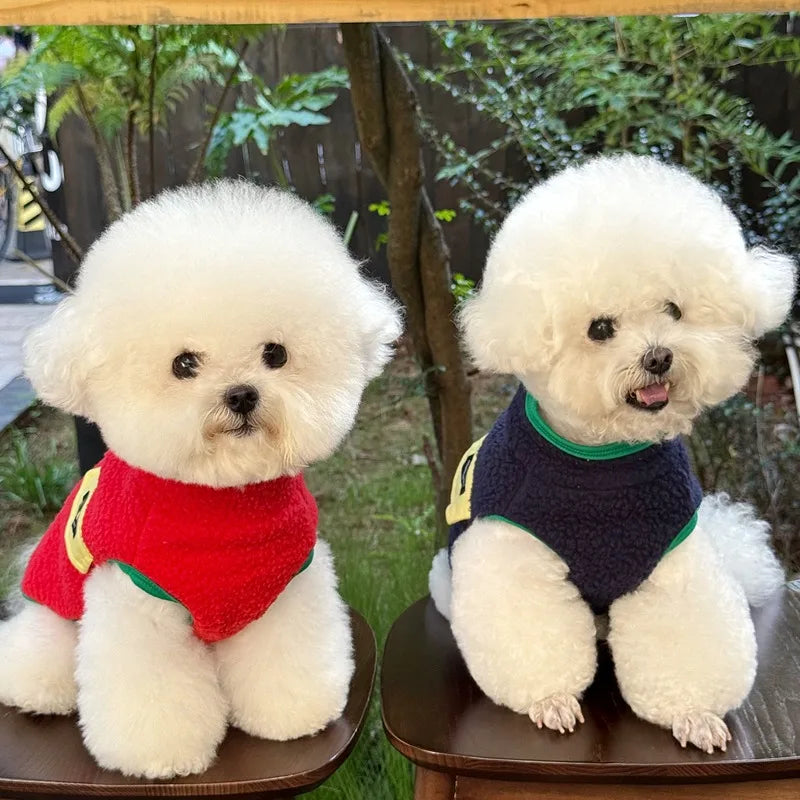 Autumn/Winter Pet Clothing Teddy Button-Front Waistcoat Bichon