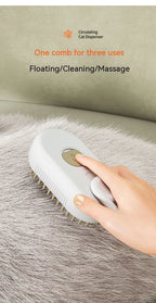 3 in 1 Pet Electric Steam Brush Cat and Dog Cleaning Spray Massage