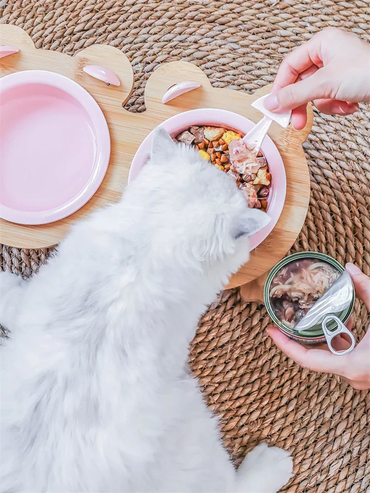 Ceramic Cat Bowl Dog Bowl Single and Double Pet Bowl Cat Dog