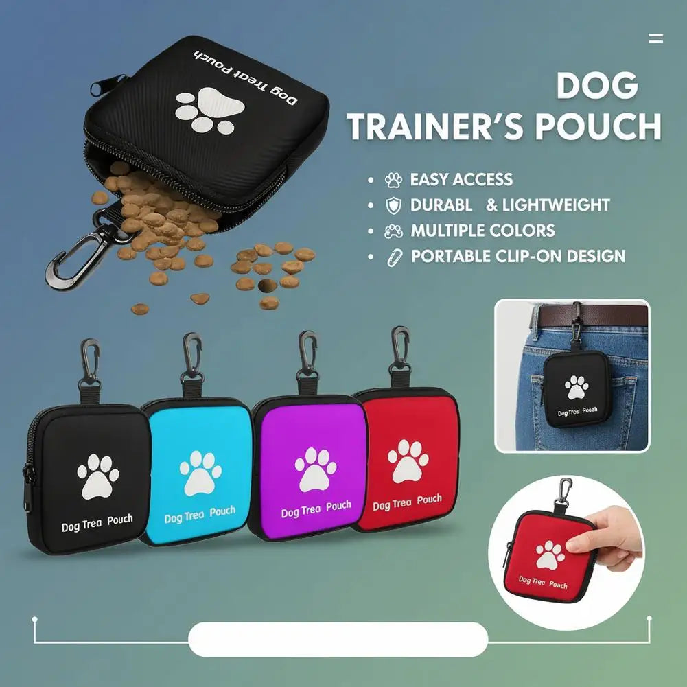 S Dog Snack Bag Portable Pet Treat Pouch for Outdoor Walking