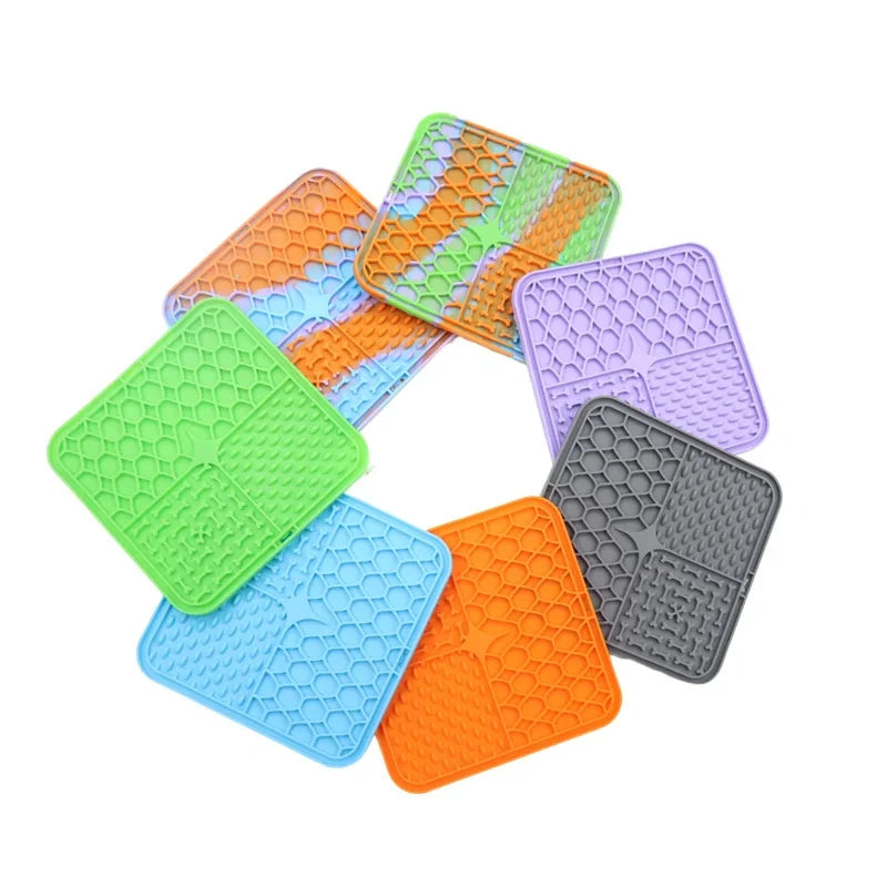 Pet Placemat Cat Slow Feeding Mat Dog Lick Mats Silicone Pets