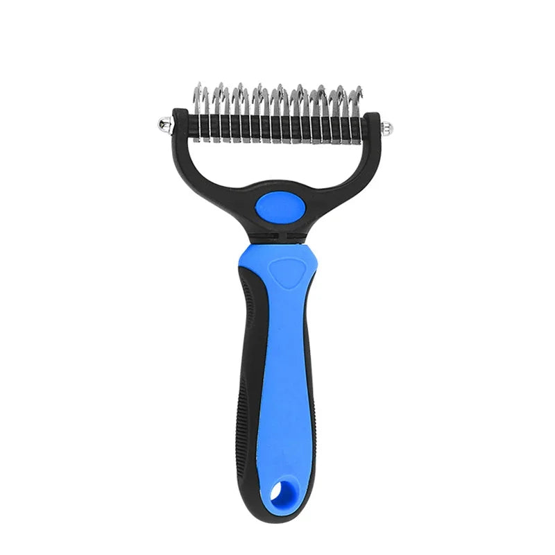 Pet Deshedding Brush Cat Comb Self Cleaning Hair Remover Grooming