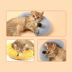 Cat Small Pillow Super Soft Half Donut Pet Calming Toy Joint