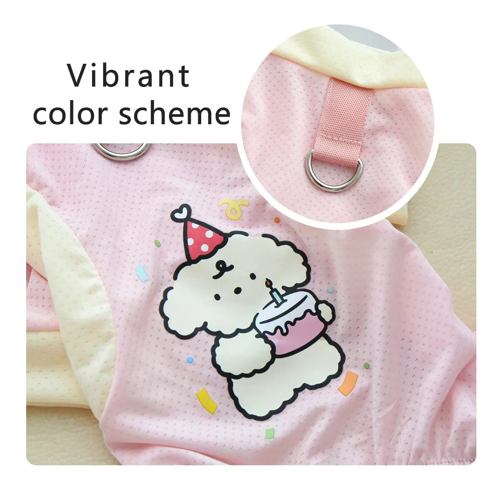 Pet Cool Breathable Cool Clothes Cat and Dog Ice Silk Cooling Four
