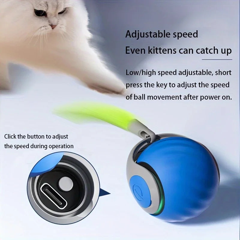 Smart Cat Toys Interactive Ball Plush Electric Catnip Training Toy