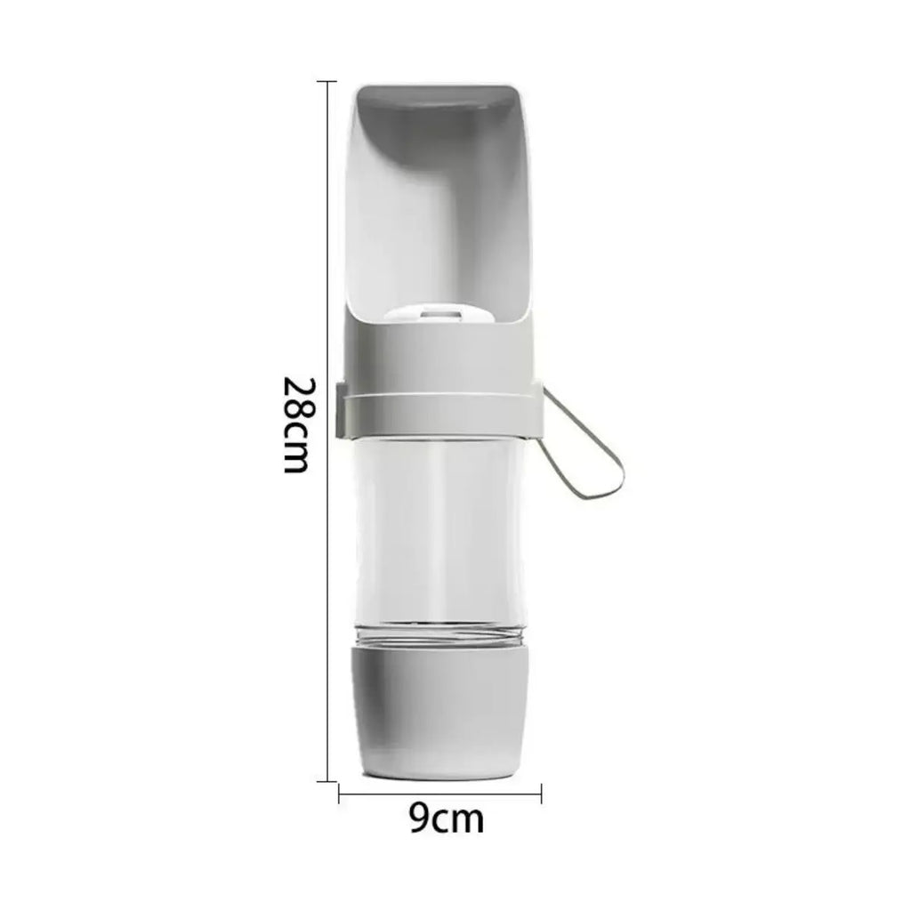 Portable Water Bottle with Food Container for Dogs