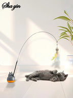 Pet Small Cat Fishing and Cat Teasing Stick 360 Degree Rotation
