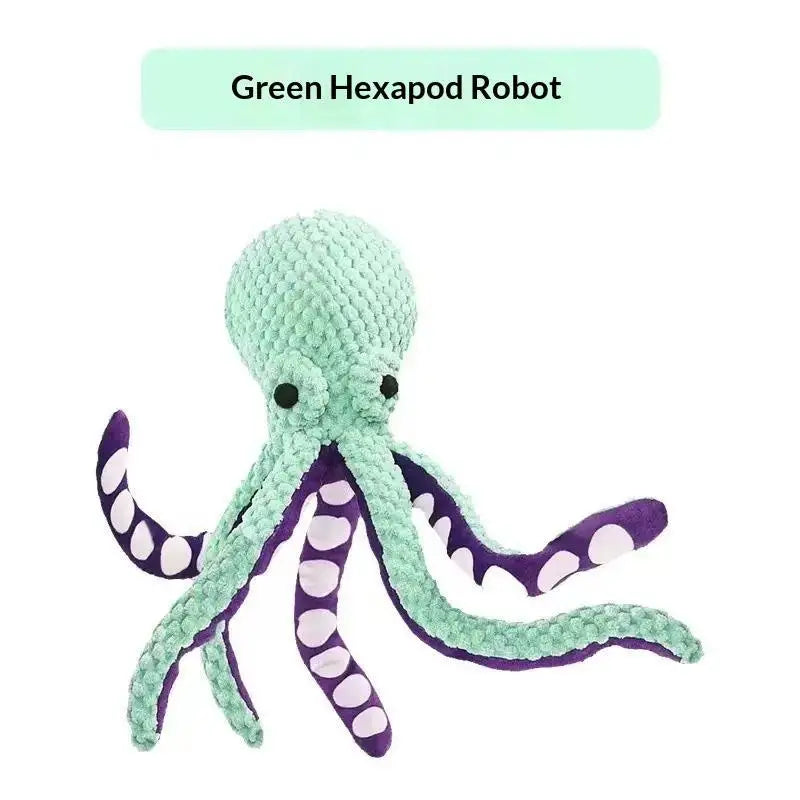 Durable Squeaky Octopus Dog Chew Toy Anxiety Relief Interactive