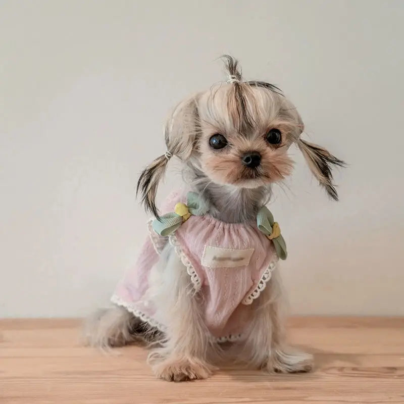 Pet Spring and Autumn Ice Cream Sleepwear Small Dog Teddy Clothing