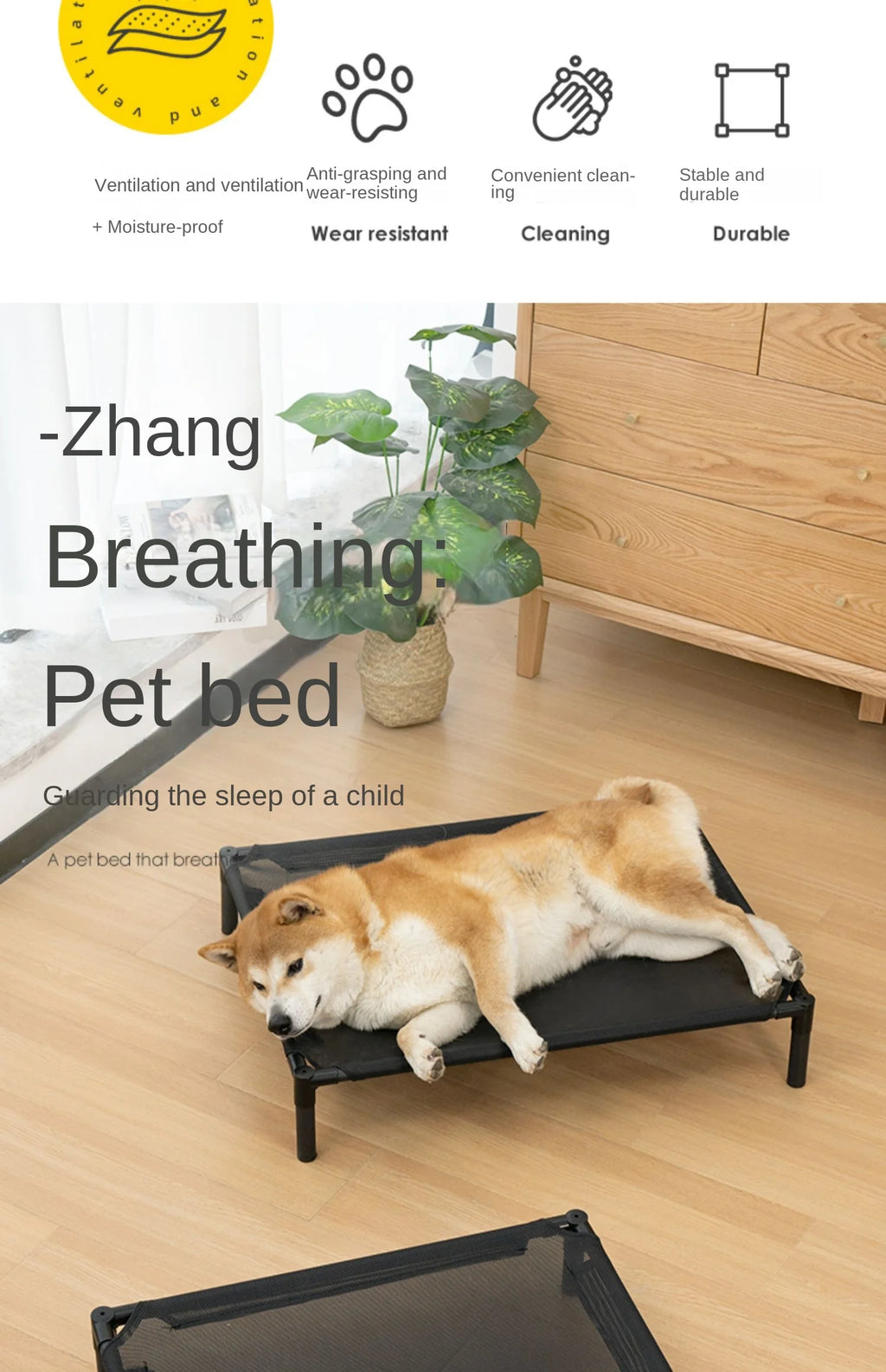 Pet Dog Cat Camping Bed Elevated Bed For Dogs Folding Puppy