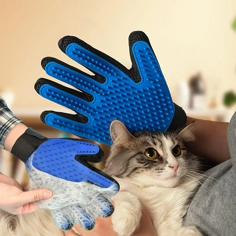 Pet Hair Remover Shower Gloves PUppy Cats Bath Brush Cleaning