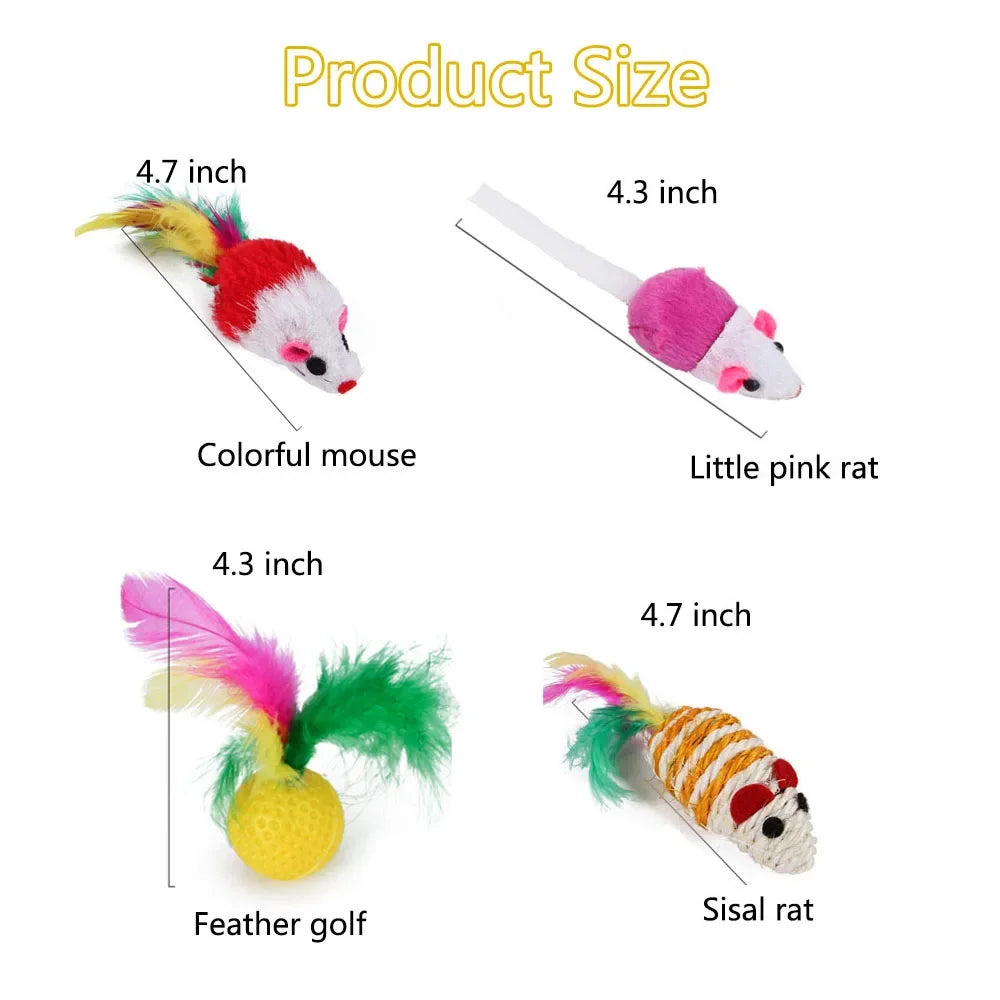 Cat Toy Variety Pack - Funny Sisal Mouse & Ball
