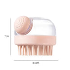 Soft Silicone Pet Bath Brush with Shampoo Dispenser Gentle Massage