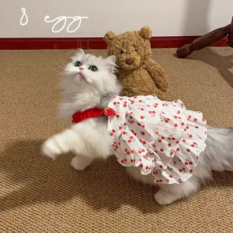 Pet Dress for Dogs & Cats - Layered Cake Style Printed Clothes