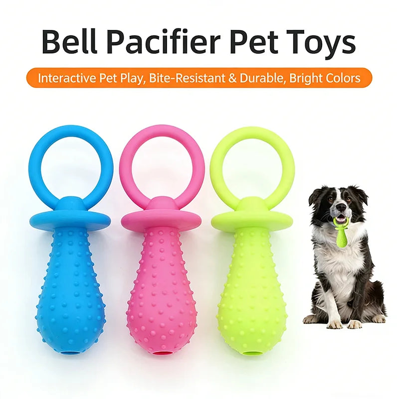 Bone Shape Soft Rubber Pet Chew Toy Bite Resistant Teeth Grinding